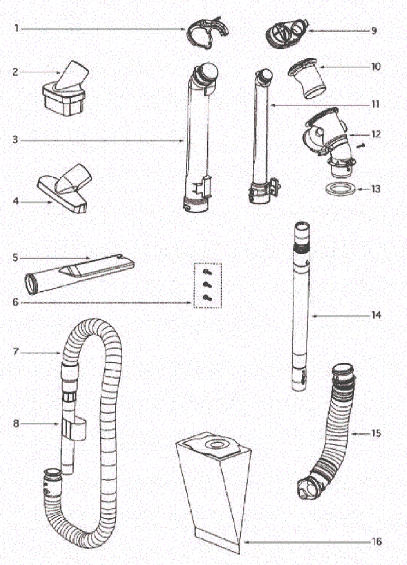 Page D Diagram and Parts List for 4870SZ  Eureka Upright Vacuum