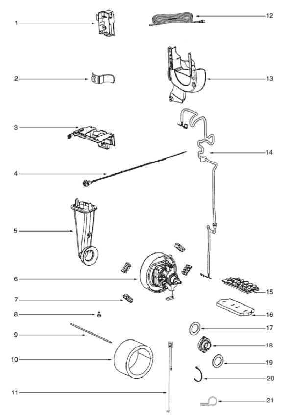 Page C Diagram and Parts List for 4875A  Eureka Upright Vacuum