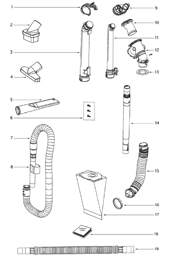 Page D Diagram and Parts List for 4875A  Eureka Upright Vacuum