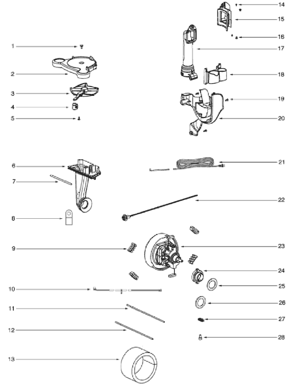 Page C Diagram and Parts List for 4885BT  Eureka Upright Vacuum