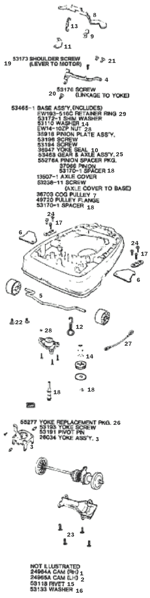 Page B Diagram and Parts List for 5130B  Eureka Upright Vacuum