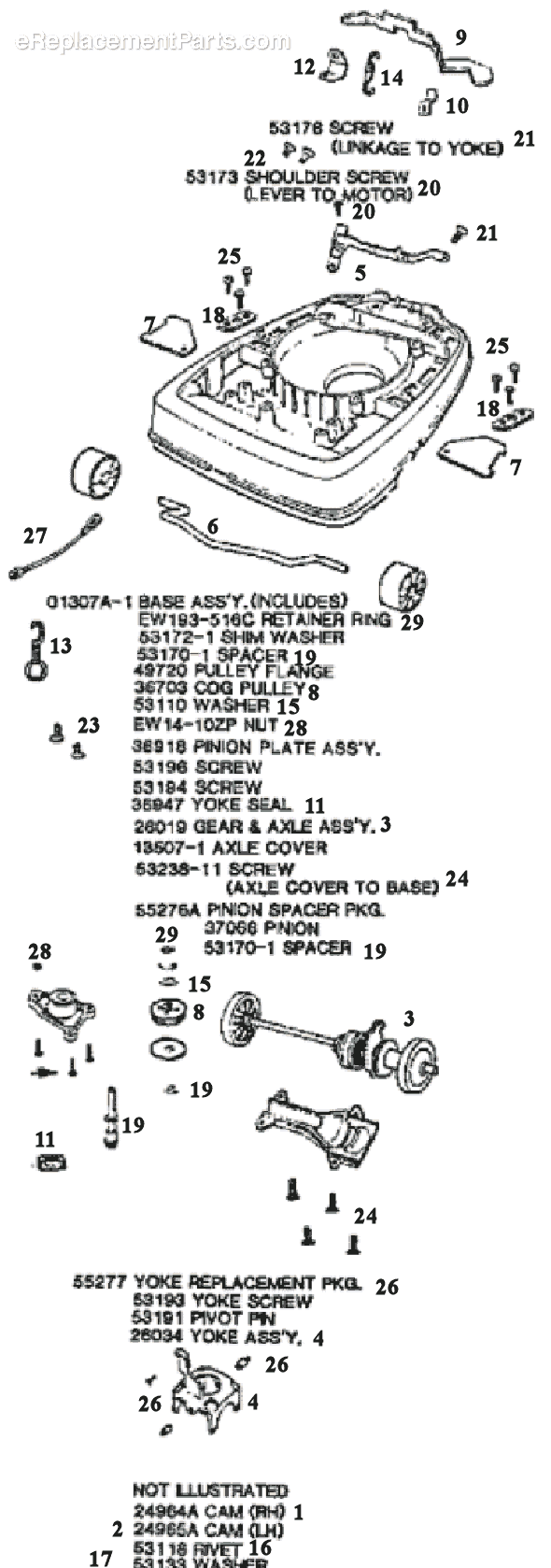 Page B Diagram and Parts List for 5134A  Eureka Upright Vacuum