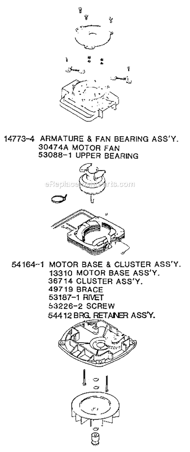 Page C Diagram and Parts List for 5134B  Eureka Upright Vacuum