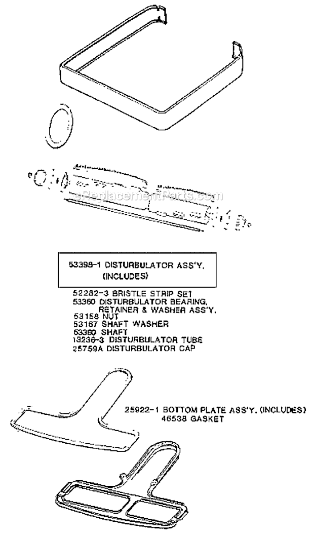 Page D Diagram and Parts List for 5134B  Eureka Upright Vacuum