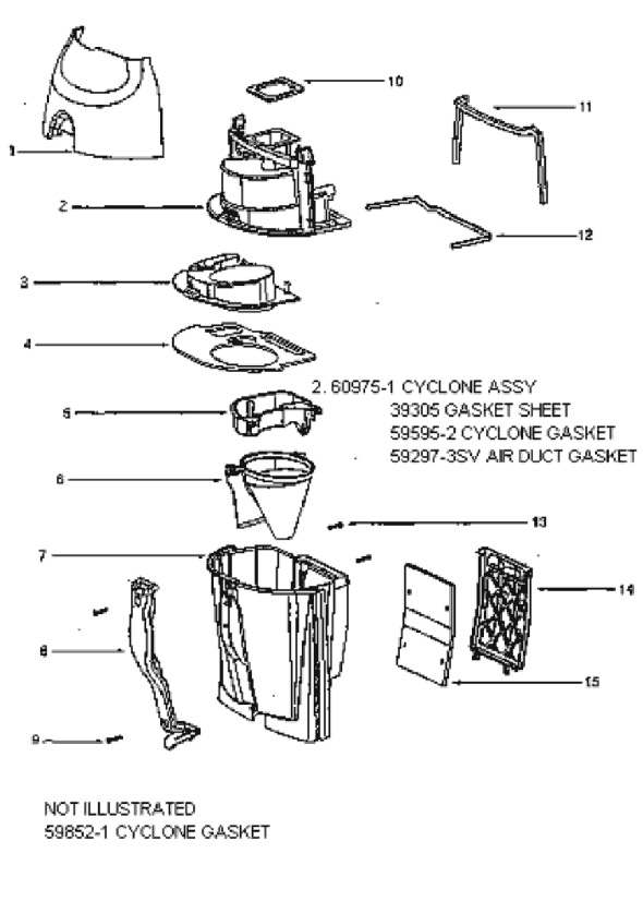 Page B Diagram and Parts List for 5191AT  Eureka Upright Vacuum
