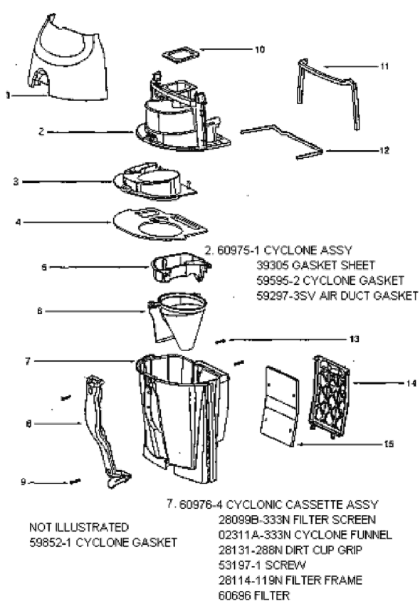 Page C Diagram and Parts List for 5194ATS  Eureka Upright Vacuum