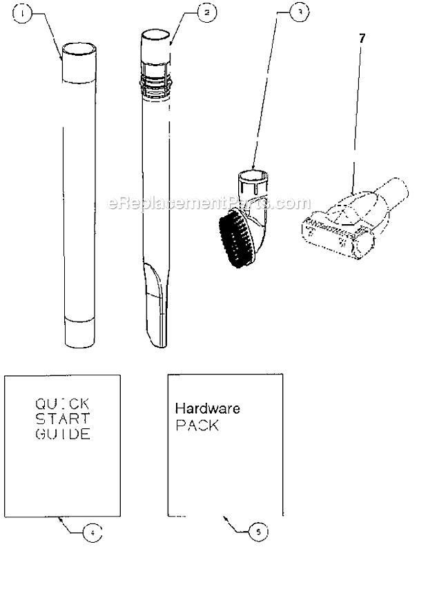 Page A Diagram and Parts List for 5403A  Eureka Upright Vacuum
