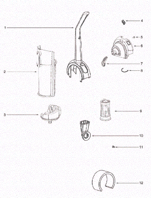 Page C Diagram and Parts List for 5550A  Eureka Upright Vacuum
