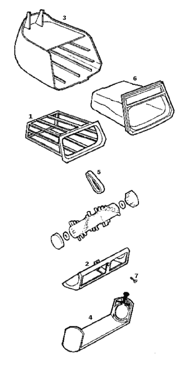 Page C Diagram and Parts List for 55AT  Eureka Upright Vacuum