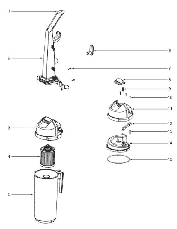 Page C Diagram and Parts List for 5740A  Eureka Upright Vacuum