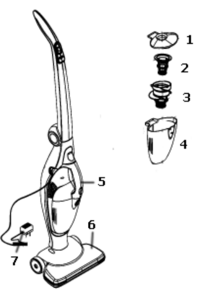 Page A Diagram and Parts List for 580A  Eureka Upright Vacuum