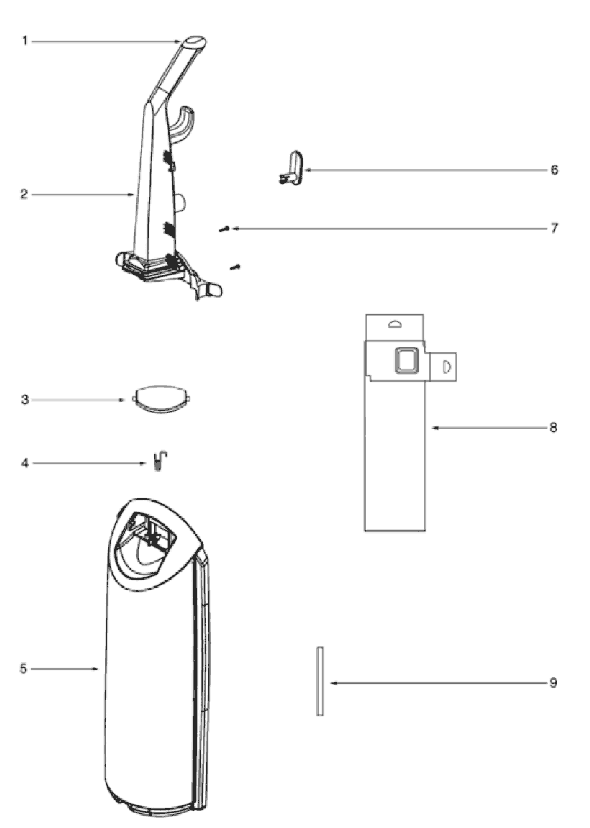 Page C Diagram and Parts List for 5810A  Eureka Upright Vacuum