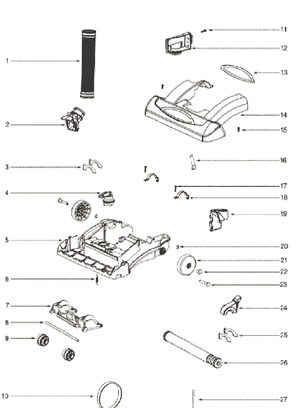 Page A Diagram and Parts List for 5813AV  Eureka Upright Vacuum