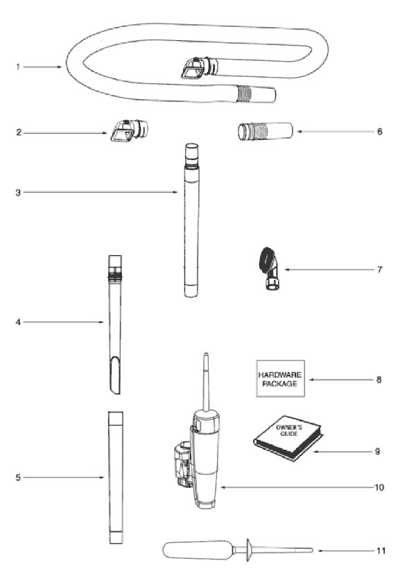 Page D Diagram and Parts List for 5815AV  Eureka Upright Vacuum