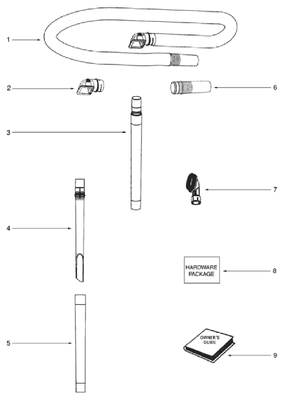 Page D Diagram and Parts List for 5841A  Eureka Upright Vacuum