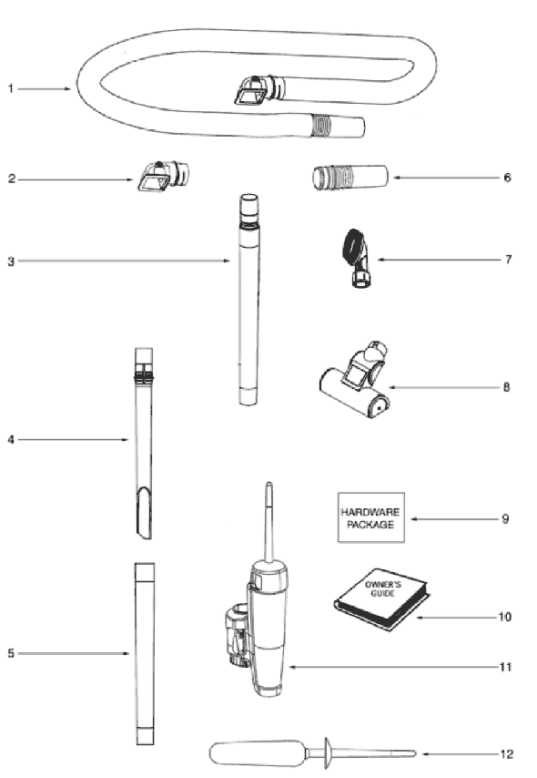 Page D Diagram and Parts List for 5843AZ  Eureka Upright Vacuum