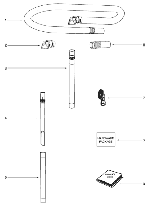 Page D Diagram and Parts List for 5845A  Eureka Upright Vacuum