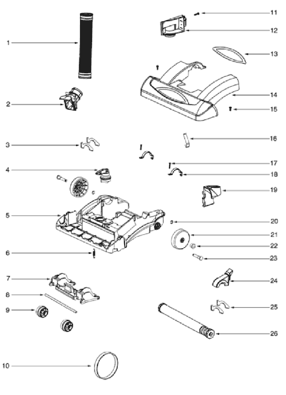 Page A Diagram and Parts List for 5846AH  Eureka Upright Vacuum