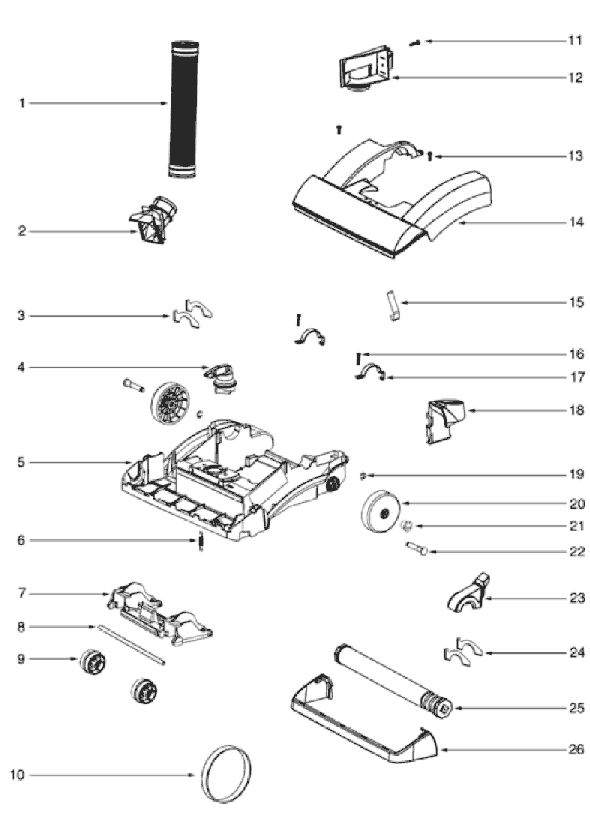 Page A Diagram and Parts List for 5847AVX  Eureka Upright Vacuum