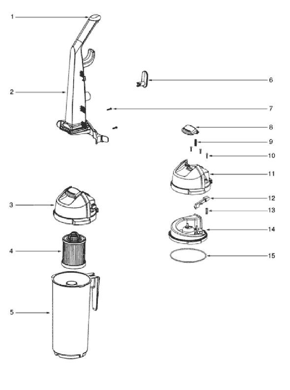 Page C Diagram and Parts List for 5847AVX  Eureka Upright Vacuum