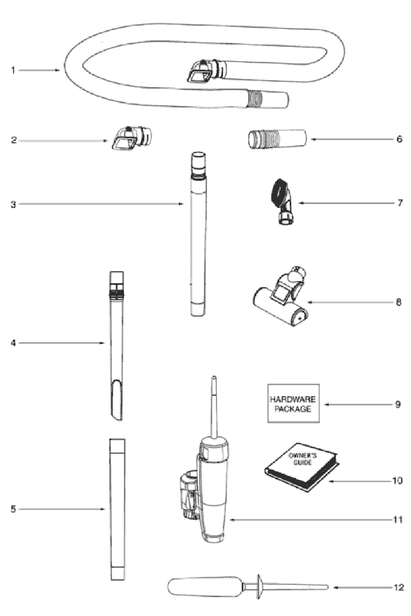 Page D Diagram and Parts List for 5847AZ  Eureka Upright Vacuum