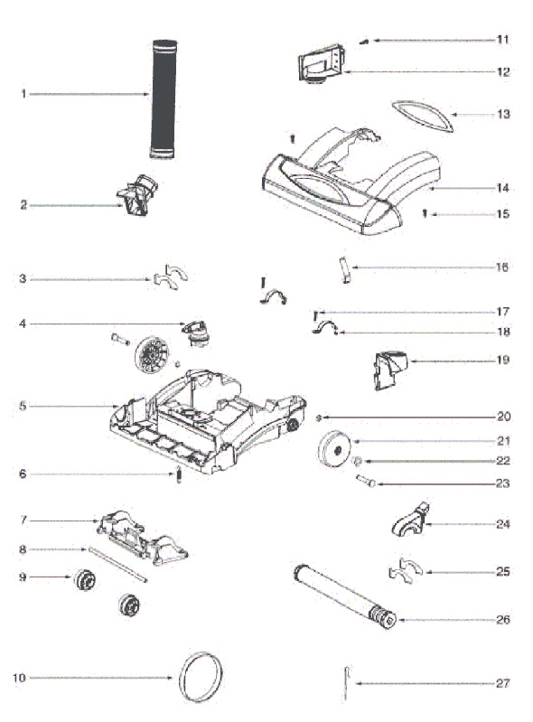Page A Diagram and Parts List for 5848AVZ  Eureka Upright Vacuum