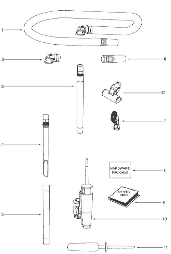Page D Diagram and Parts List for 5848AVZ  Eureka Upright Vacuum