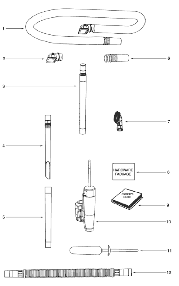Page D Diagram and Parts List for 5850AZ  Eureka Upright Vacuum