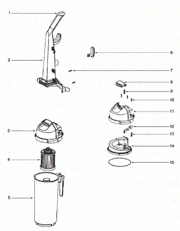 Page C Diagram and Parts List for 5856BV  Eureka Upright Vacuum