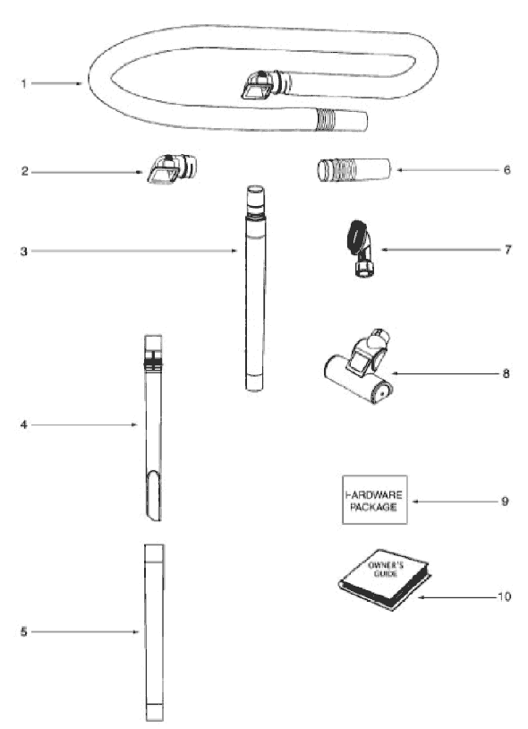 Page A Diagram and Parts List for 5859ASZ  Eureka Upright Vacuum