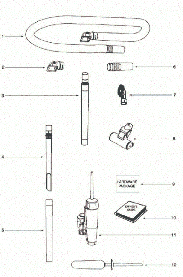 Page A Diagram and Parts List for 5860AVH-1  Eureka Upright Vacuum
