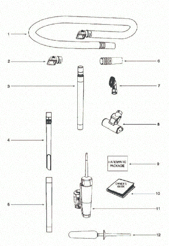 Page A Diagram and Parts List for 5860BVZ  Eureka Upright Vacuum