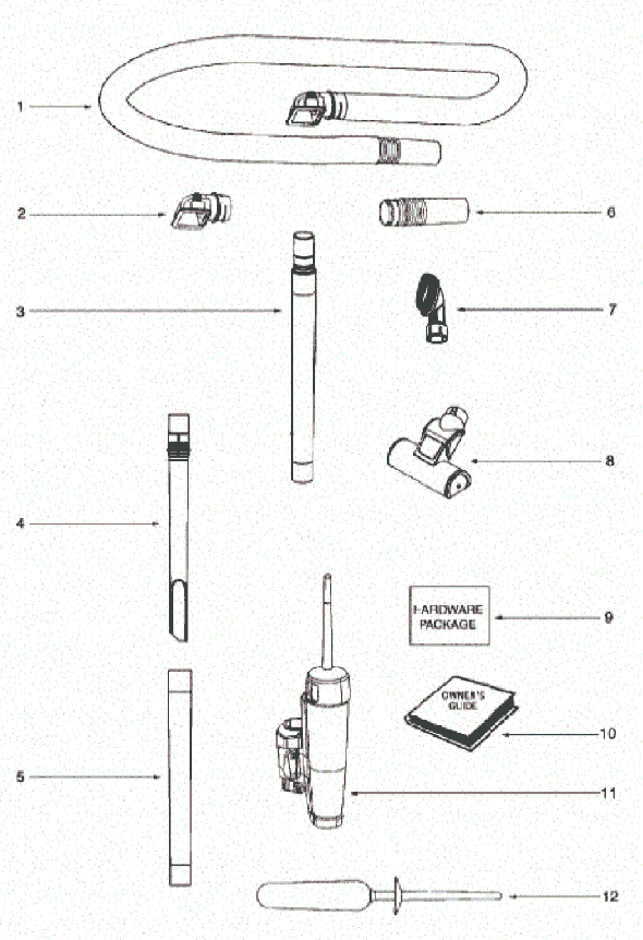 Page A Diagram and Parts List for 5863AVS  Eureka Upright Vacuum