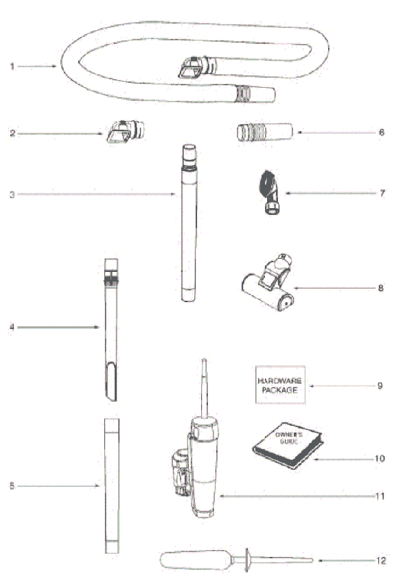 Page A Diagram and Parts List for 5892AZ  Eureka Upright Vacuum