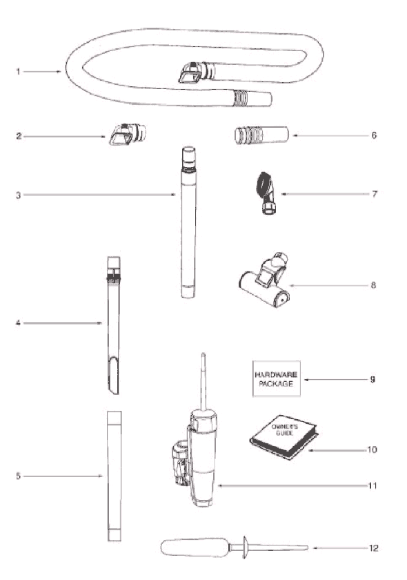 Page A Diagram and Parts List for 5892BVZ  Eureka Upright Vacuum