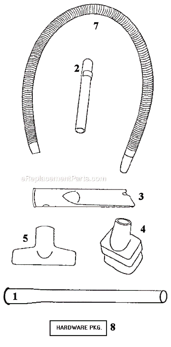 Page D Diagram and Parts List for 6415AT  Eureka Upright Vacuum