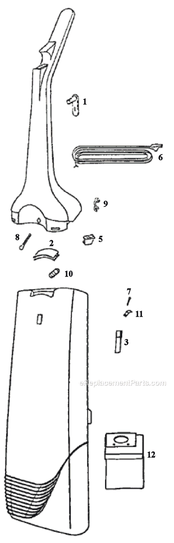 Page C Diagram and Parts List for 6420AT  Eureka Upright Vacuum