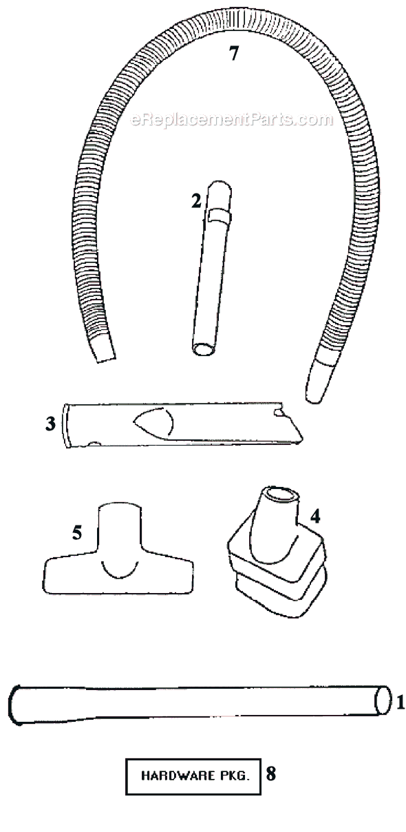 Page D Diagram and Parts List for 6420AT  Eureka Upright Vacuum
