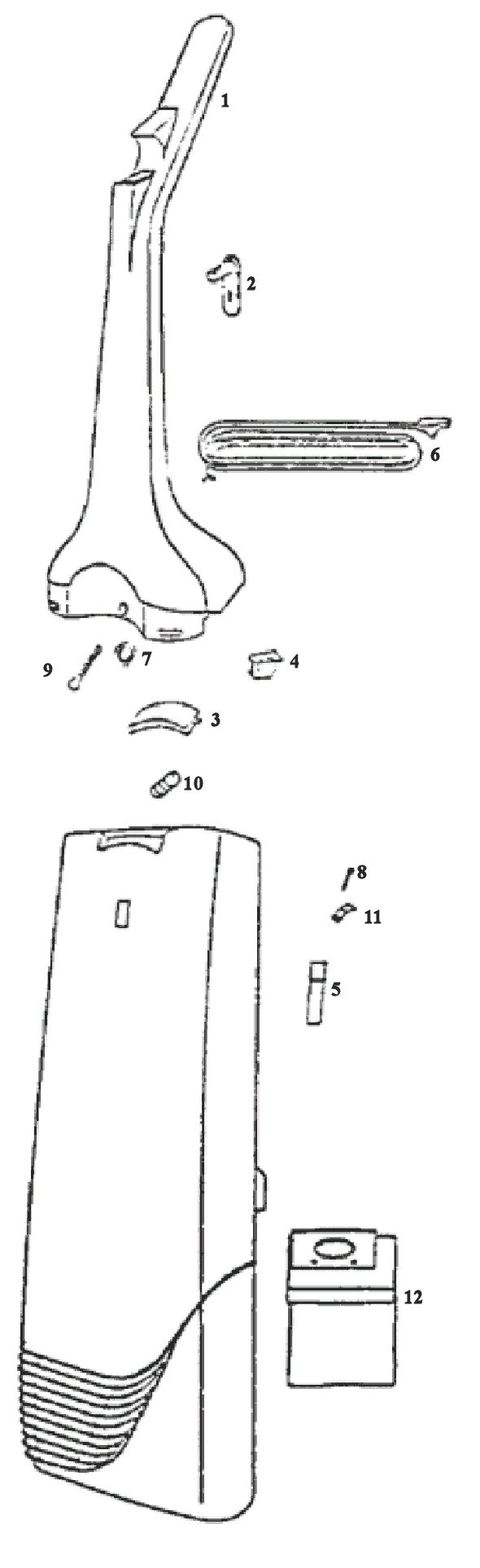 Page C Diagram and Parts List for 6426AT  Eureka Upright Vacuum