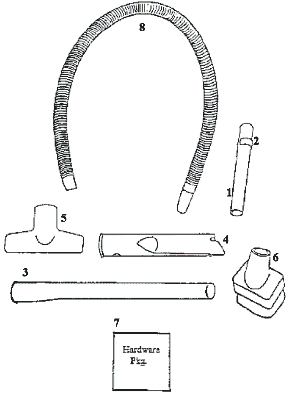 Page D Diagram and Parts List for 6426AT  Eureka Upright Vacuum