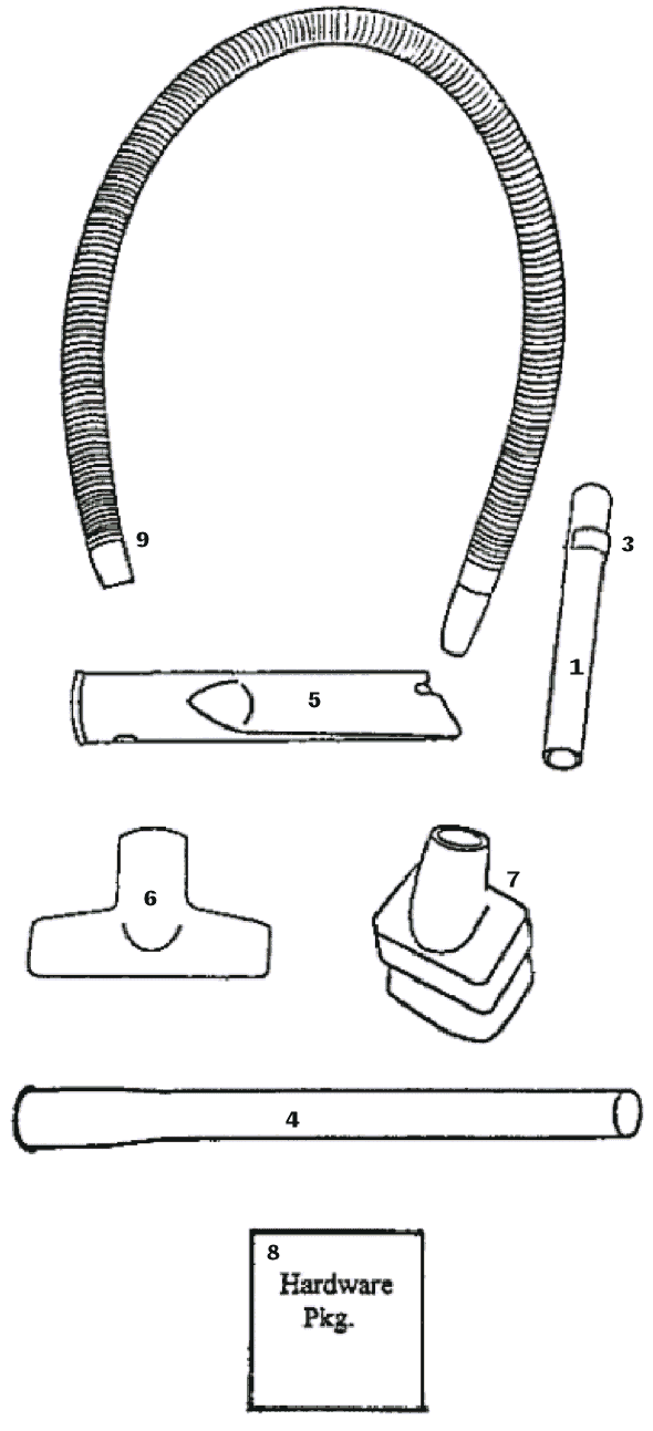 Page A Diagram and Parts List for 6436AT  Eureka Upright Vacuum