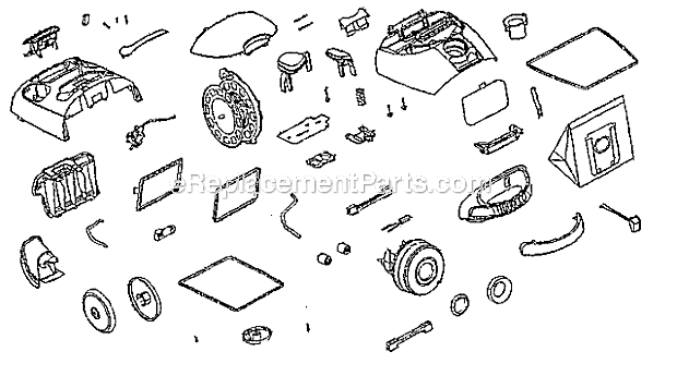 Page B Diagram and Parts List for 6993B  Eureka Canister Vacuum