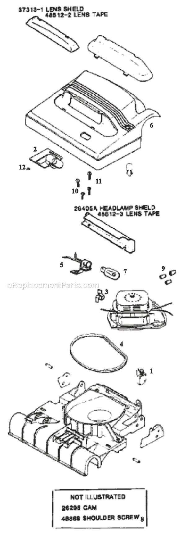 Page A Diagram and Parts List for 7528B  Eureka Upright Vacuum