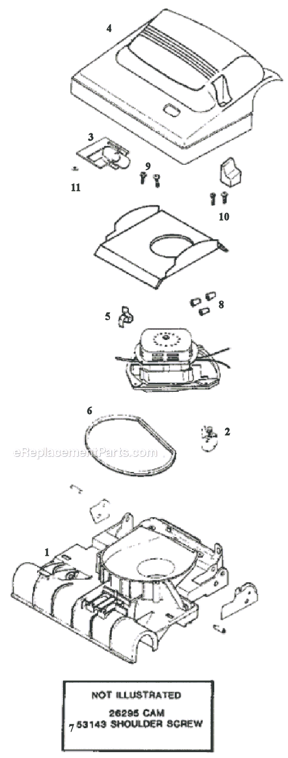Page A Diagram and Parts List for 7534A  Eureka Upright Vacuum