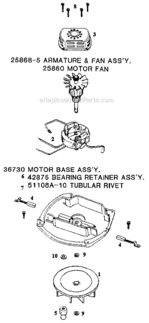 Page B Diagram and Parts List for 7545A  Eureka Upright Vacuum