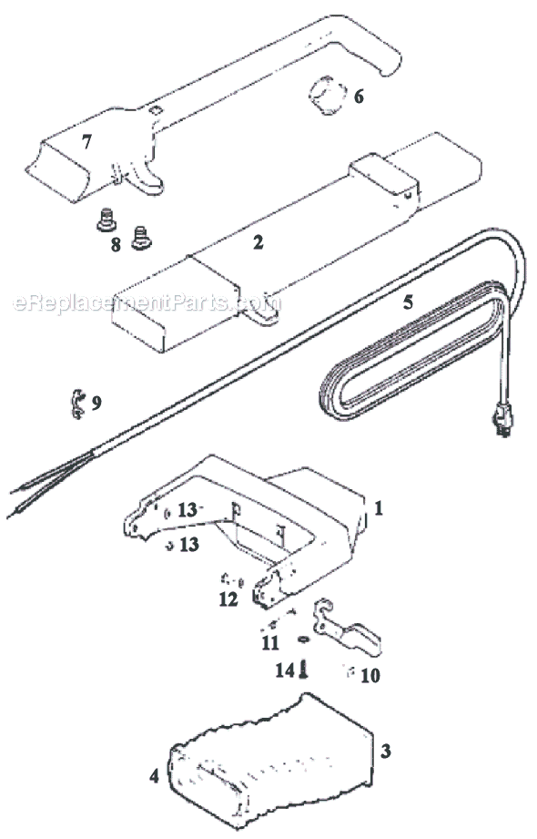 Page D Diagram and Parts List for 7545A  Eureka Upright Vacuum