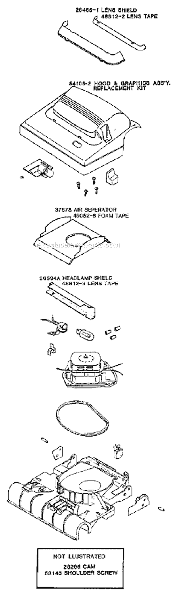 Page A Diagram and Parts List for 7575DT  Eureka Upright Vacuum