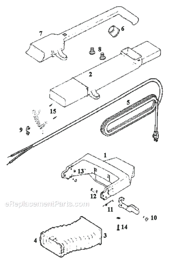 Page D Diagram and Parts List for 7577BT  Eureka Upright Vacuum