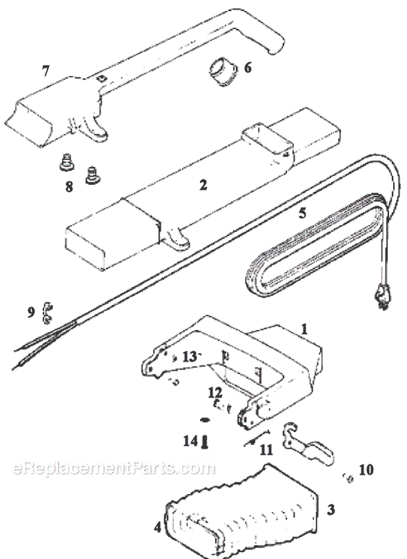 Page C Diagram and Parts List for 7577DT  Eureka Upright Vacuum