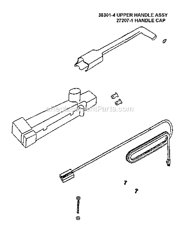 Page D Diagram and Parts List for 7601A  Eureka Upright Vacuum